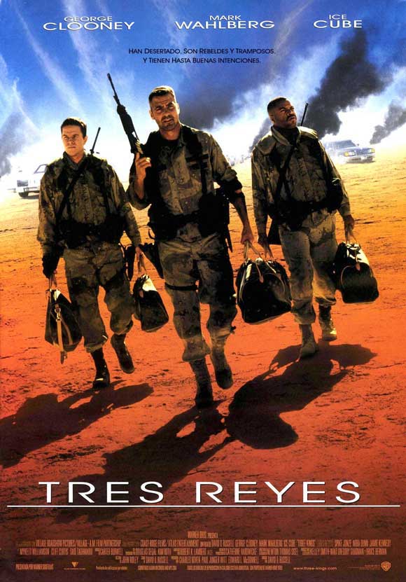Three Kings Movie Poster Print showcasing the film's iconic imagery.