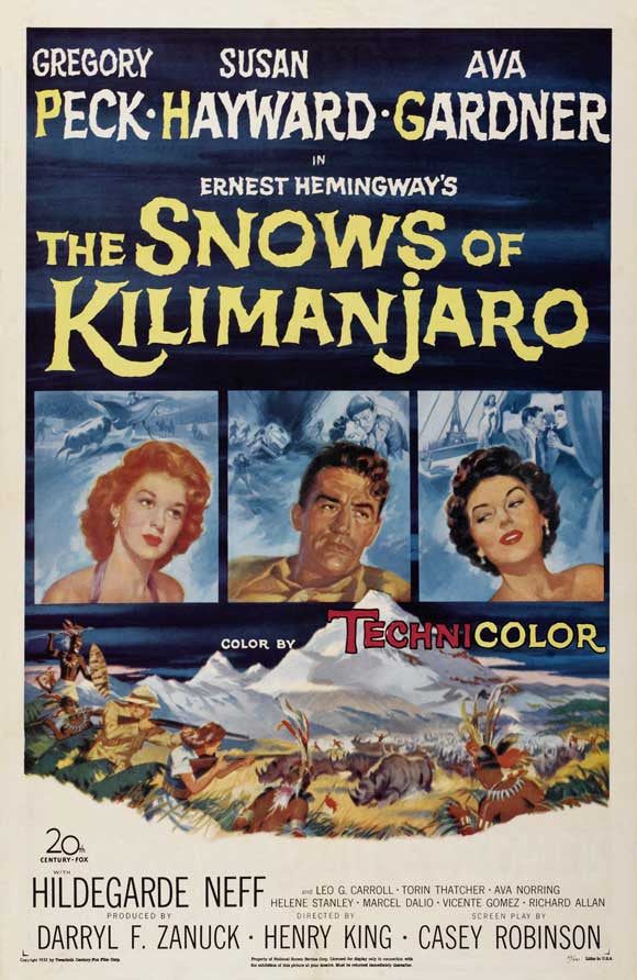 The Snows of Kilimanjaro Movie Poster Print - 11x17