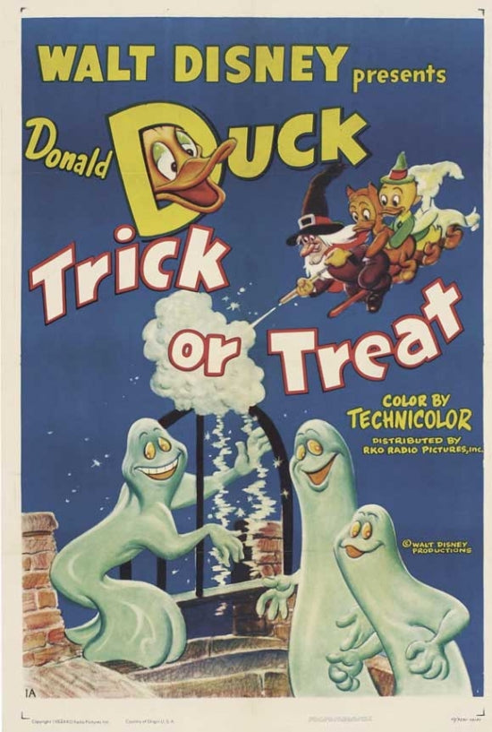 Trick or Treat Movie Poster Print featuring vibrant Halloween-themed art.