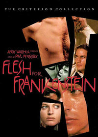 Flesh for Frankenstein Movie Poster Print showcasing horror film imagery.