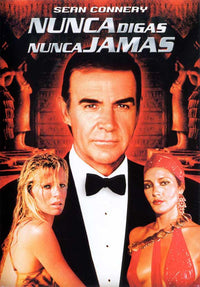 Never Say Never Again Movie Poster Print featuring iconic imagery from the film.