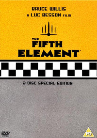 The Fifth Element Movie Poster Print featuring vibrant sci-fi imagery.