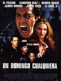 Any Given Sunday Movie Poster Print featuring football action.