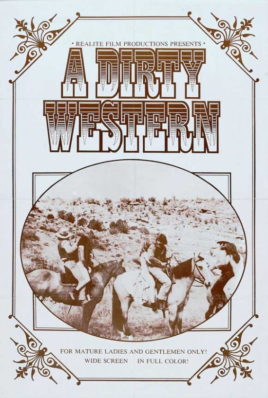 Dirty Western Movie Poster Print showcasing classic Western film themes.