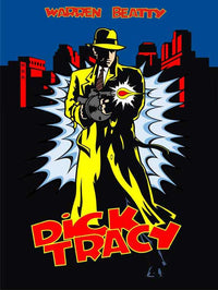 Dick Tracy Movie Poster Print featuring the iconic detective.