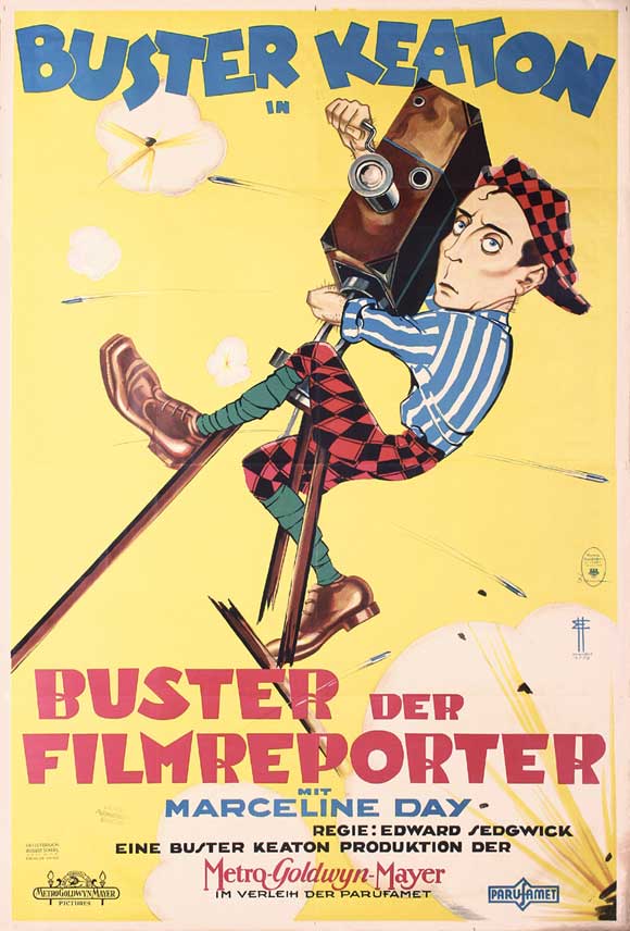 The Cameraman Movie Poster Print showcasing classic cinema artwork.