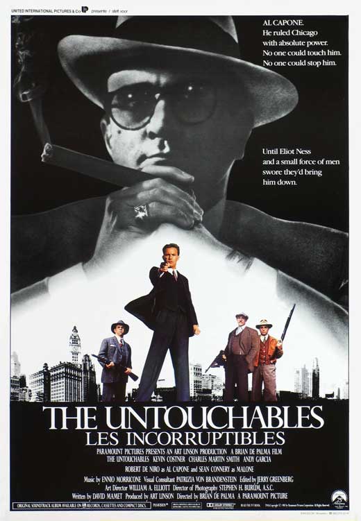 The Untouchables Movie Poster Print featuring classic film art.