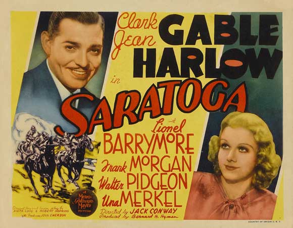 Saratoga Movie Poster Print showcasing classic film art