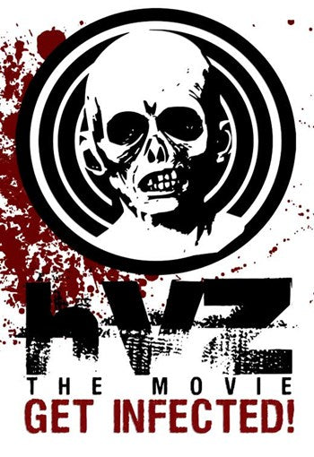 Humans Versus Zombies Movie Poster Print featuring a thrilling battle scene.