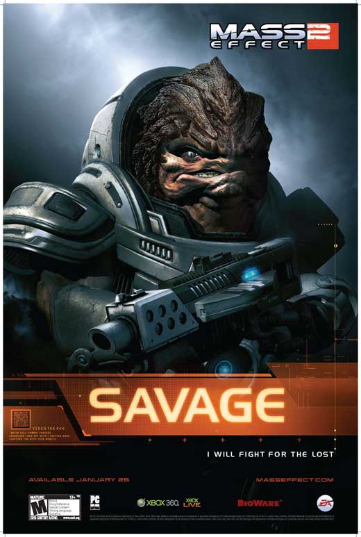 Mass Effect 2 Movie Poster Print showcasing characters and artwork.