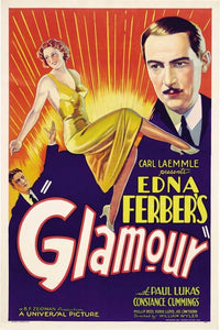 Glamour Movie Poster Print featuring cinematic elegance.