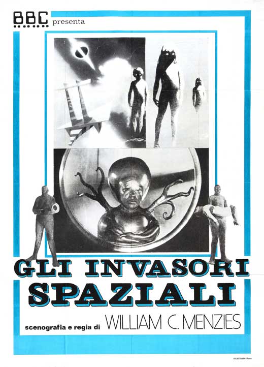 Invaders from Mars Movie Poster Print showcasing classic sci-fi artwork.