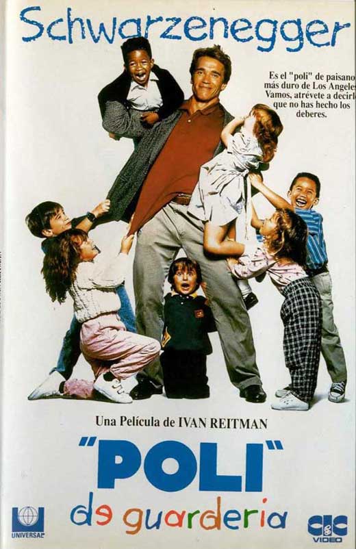 Kindergarten Cop Movie Poster Print featuring Arnold Schwarzenegger.