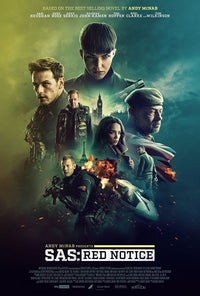 SAS Red Notice Movie Poster Print featuring thrilling action imagery.