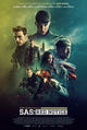SAS Red Notice Movie Poster Print featuring thrilling action imagery.