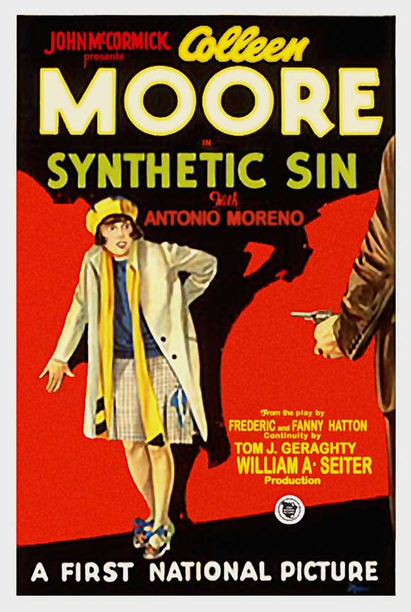 Synthetic Sin Movie Poster Print featuring vibrant design.