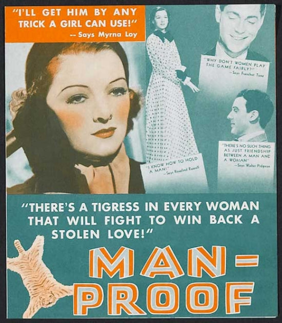 Man-Proof Movie Poster Print showcasing unique cinematic design.