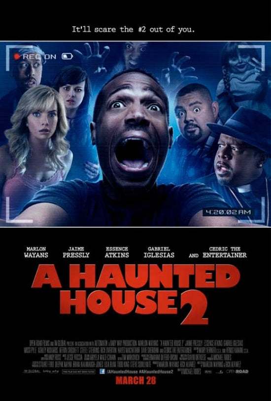 A Haunted House 2 Movie Poster Print featuring comedic horror theme.