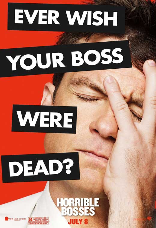 Horrible Bosses Movie Poster Print featuring comedic film art.