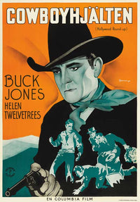 Hollywood Round-Up Movie Poster Print featuring classic cinema theme.