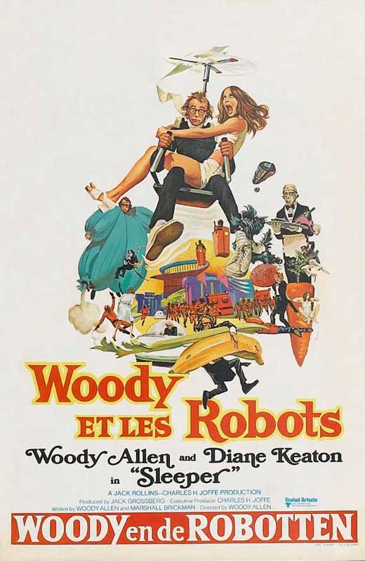 Sleeper Movie Poster Print showcasing classic comedy artwork.