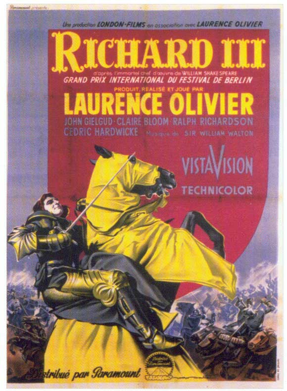 Richard III Movie Poster Print showcasing classic literature and cinema.