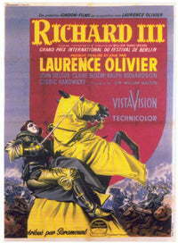 Richard III Movie Poster Print showcasing classic literature and cinema.