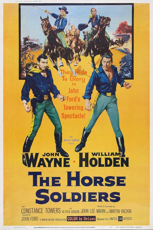 The Horse Soldiers Movie Poster Print showcasing cavalry adventure.