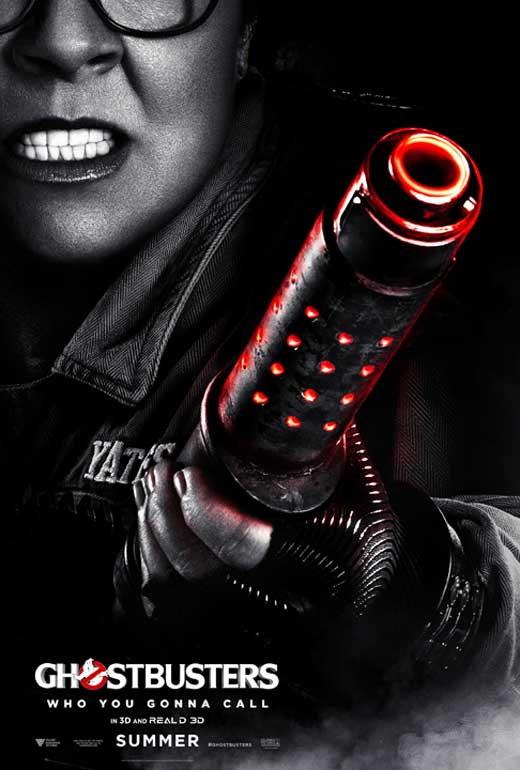 Ghostbusters Movie Poster Print featuring iconic ghost hunters.