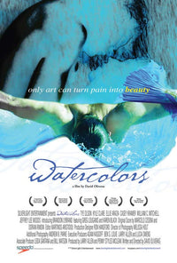Watercolors Movie Poster Print showcasing vibrant colors and artistic design.