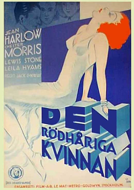 Red-Headed Woman Movie Poster Print showcasing vibrant colors and classic Hollywood charm.