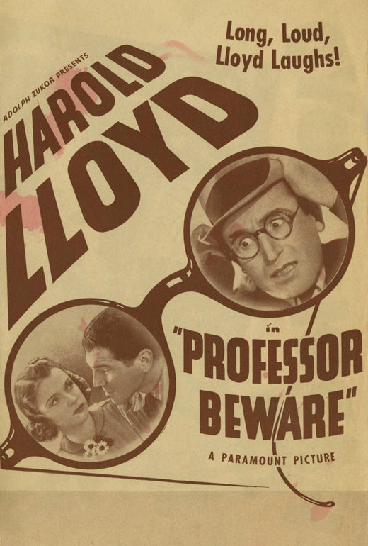 Professor Beware Movie Poster Print showcasing vibrant colors and whimsical design.