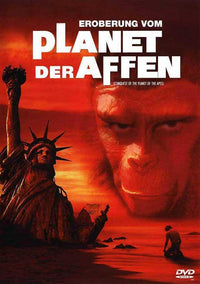 Conquest of the Planet of the Apes Movie Poster Print showcasing iconic sci-fi imagery.
