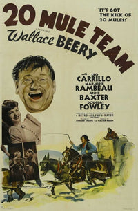 20 Mule Team Movie Poster Print showcasing cinematic history.
