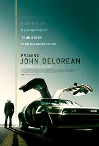 Framing John DeLorean Movie Poster Print showcasing automotive history.