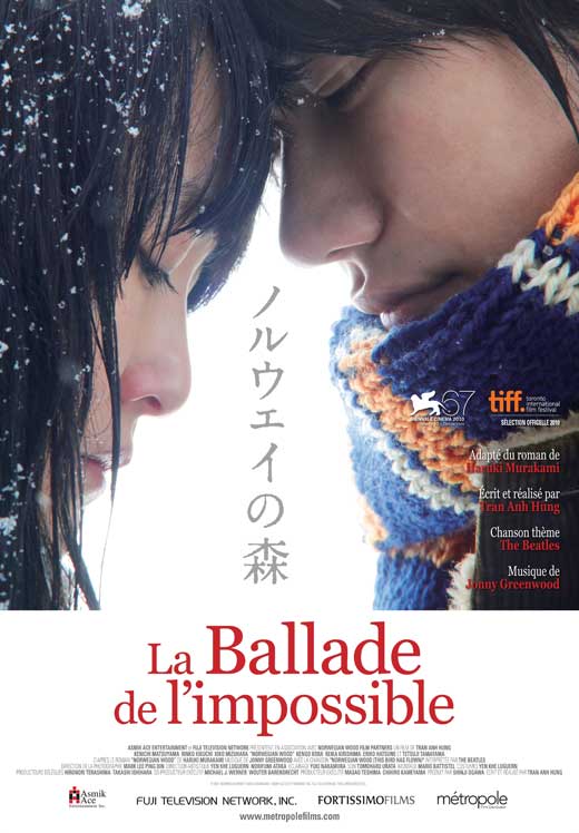Norwegian Wood Movie Poster Print showcasing cinematic art.