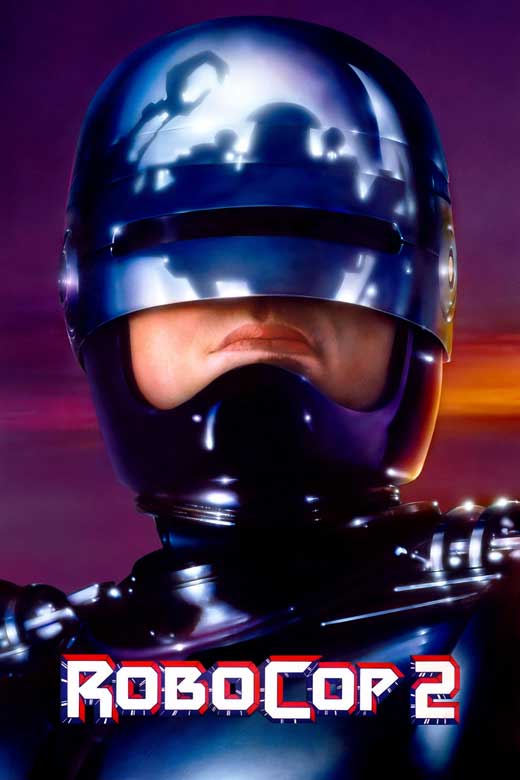 RoboCop 2 Movie Poster Print featuring iconic sci-fi imagery.