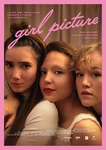 Girl movie poster print, vibrant artwork for home decor.