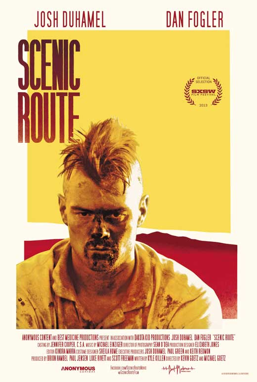 Scenic Route Movie Poster Print featuring vibrant colors and adventurous theme.