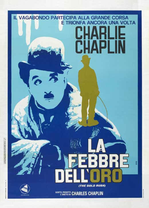 The Gold Rush Movie Poster Print featuring Charlie Chaplin's iconic character.