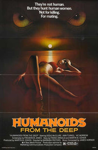 Humanoids from the Deep movie poster print featuring iconic horror imagery.