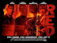 Red Movie Poster Print showcasing vibrant colors and cinematic appeal.
