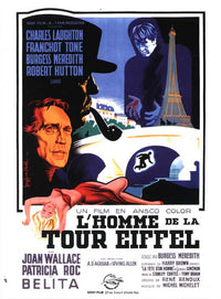 The Man on the Eiffel Tower Movie Poster Print showcasing classic cinematic art.