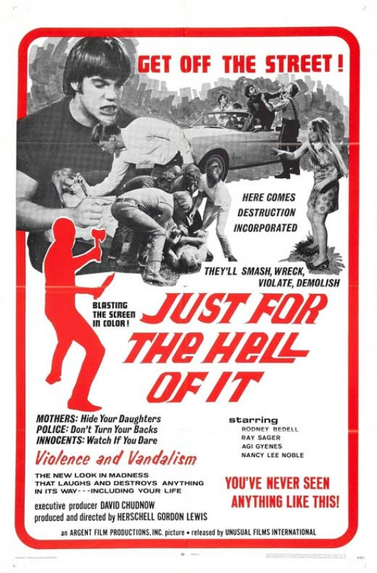 Just for the Hell of It Movie Poster - striking cinematic art for movie lovers.