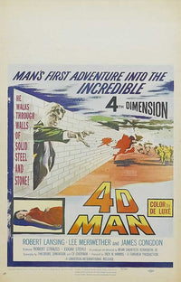 The 4D Man Movie Poster Print showcasing retro sci-fi artwork.
