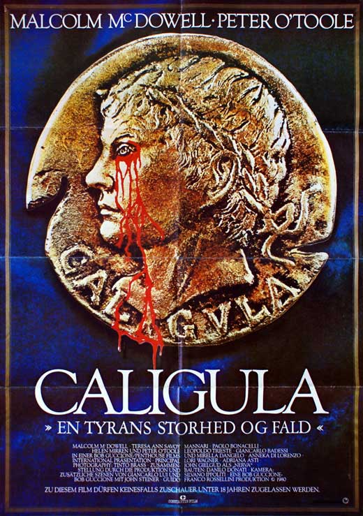 Caligula Movie Poster Print featuring dramatic imagery and vibrant colors.