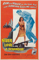 Never Love a Stranger Movie Poster Print featuring classic cinematic art.