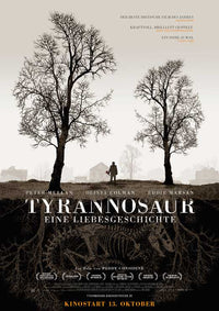 Tyrannosaur Movie Poster Print featuring a prehistoric dinosaur.