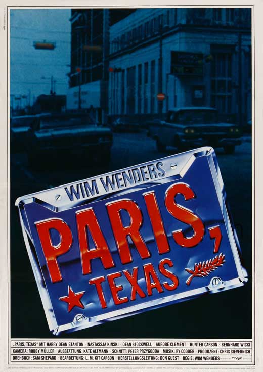 Paris, Texas Movie Poster Print showcasing iconic film art