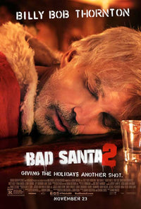 Bad Santa 2 Movie Poster Print featuring iconic characters from the film